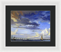 Newport Bridge Newport Rhode Island - Framed Print