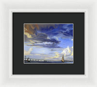 Newport Bridge Newport Rhode Island - Framed Print