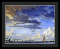 Newport Bridge Newport Rhode Island - Framed Print