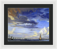 Newport Bridge Newport Rhode Island - Framed Print