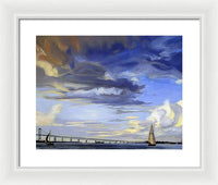 Newport Bridge Newport Rhode Island - Framed Print