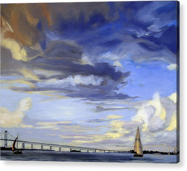 Newport Bridge Newport Rhode Island - Acrylic Print