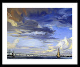 Newport Bridge Newport Rhode Island - Framed Print