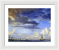 Newport Bridge Newport Rhode Island - Framed Print