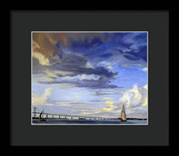 Newport Bridge Newport Rhode Island - Framed Print