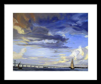 Newport Bridge Newport Rhode Island - Framed Print