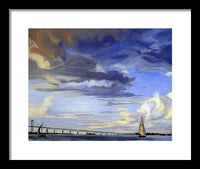 Newport Bridge Newport Rhode Island - Framed Print