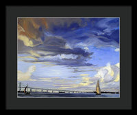 Newport Bridge Newport Rhode Island - Framed Print