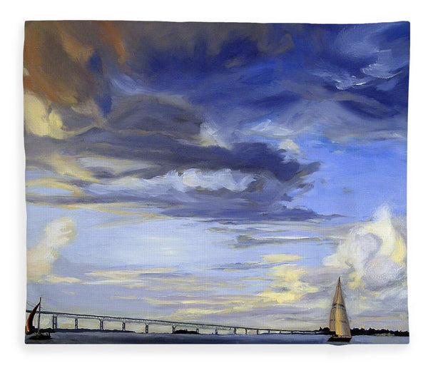 Newport Bridge Newport Rhode Island - Blanket
