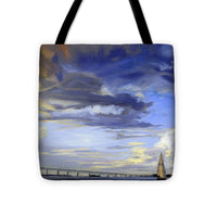 Newport Bridge Newport Rhode Island - Tote Bag