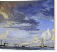 Newport Bridge Newport Rhode Island - Wood Print