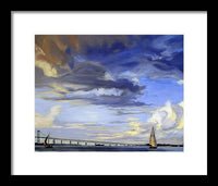 Newport Bridge Newport Rhode Island - Framed Print