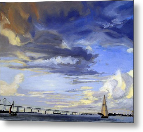 Newport Bridge Newport Rhode Island - Metal Print