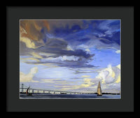 Newport Bridge Newport Rhode Island - Framed Print