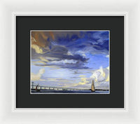 Newport Bridge Newport Rhode Island - Framed Print