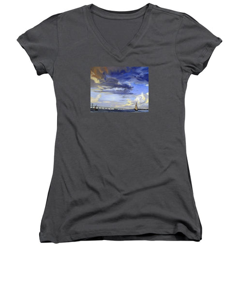 Newport Bridge Newport Rhode Island - Women's V-Neck