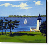 Goat Island Lighthouse Newport Rhode Island - Canvas Print