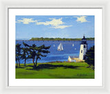 Goat Island Lighthouse Newport Rhode Island - Framed Print