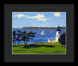 Goat Island Lighthouse Newport Rhode Island - Framed Print
