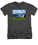 Goat Island Lighthouse Newport Rhode Island - Men's V-Neck T-Shirt
