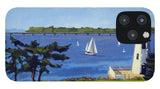 Goat Island Lighthouse Newport Rhode Island - Phone Case