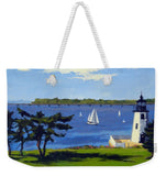Goat Island Lighthouse Newport Rhode Island - Weekender Tote Bag