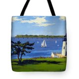 Goat Island Lighthouse Newport Rhode Island - Tote Bag