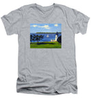 Goat Island Lighthouse Newport Rhode Island - Men's V-Neck T-Shirt