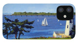Goat Island Lighthouse Newport Rhode Island - Phone Case