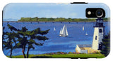 Goat Island Lighthouse Newport Rhode Island - Phone Case