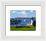 Goat Island Lighthouse Newport Rhode Island - Framed Print