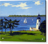 Goat Island Lighthouse Newport Rhode Island - Acrylic Print