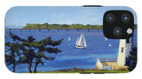 Goat Island Lighthouse Newport Rhode Island - Phone Case