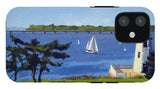 Goat Island Lighthouse Newport Rhode Island - Phone Case