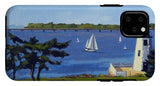 Goat Island Lighthouse Newport Rhode Island - Phone Case