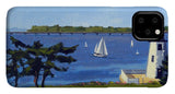 Goat Island Lighthouse Newport Rhode Island - Phone Case