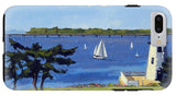 Goat Island Lighthouse Newport Rhode Island - Phone Case