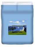 Goat Island Lighthouse Newport Rhode Island - Duvet Cover