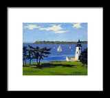 Goat Island Lighthouse Newport Rhode Island - Framed Print