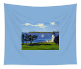 Goat Island Lighthouse Newport Rhode Island - Tapestry