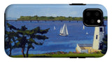 Goat Island Lighthouse Newport Rhode Island - Phone Case