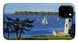Goat Island Lighthouse Newport Rhode Island - Phone Case