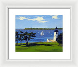 Goat Island Lighthouse Newport Rhode Island - Framed Print