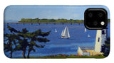 Goat Island Lighthouse Newport Rhode Island - Phone Case