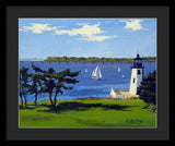 Goat Island Lighthouse Newport Rhode Island - Framed Print