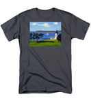 Goat Island Lighthouse Newport Rhode Island - Men's T-Shirt  (Regular Fit)