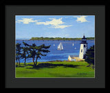 Goat Island Lighthouse Newport Rhode Island - Framed Print