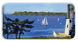 Goat Island Lighthouse Newport Rhode Island - Phone Case