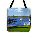 Goat Island Lighthouse Newport Rhode Island - Tote Bag