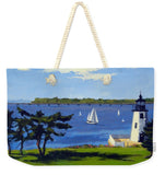 Goat Island Lighthouse Newport Rhode Island - Weekender Tote Bag